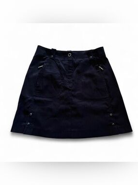 DKNY Black Utility Cargo Golf Skirt